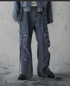 【UNDERGROUND MODE 】ベルトデザインデニム