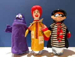 マクドナルド　ハッピーミール　ハンドパペット　３体セットのサムネイル