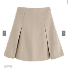 GRL インパン裏地付ボックスプリーツフレアミニスカート mei41
