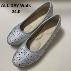 ALL DAY Walk パンプス 24シルバー　パンチングのサムネイル