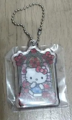 サンリオキャラクターズ　ステンドグラス風アクリルキーチェーン　ハローキティ①