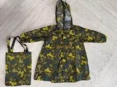 レインコート　恐竜柄　Sサイズ　収納袋付き