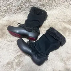 クロックス　ファー付きムートン風ブーツ 24cm