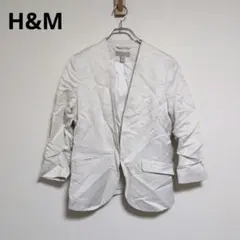 H&M【美品】ノーカラージャケット　カジュアル【Sサイズ】