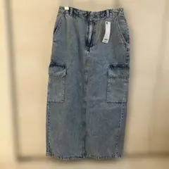 ★新品★GUデニムカーゴロングスカートのサムネイル