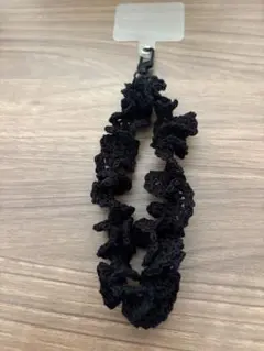 프릴 스마트폰 스트랩 블랙 레이스 실