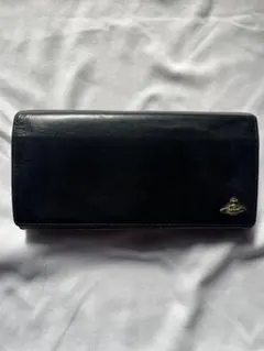 Vivienne westwood 黒レザー折りたたみ長財布