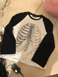 Love Killer スケルトンプリント長袖カットソー