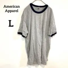 American Apparel【L】グレー Tシャツ