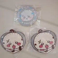 ちいかわ 刺繍缶バッジ ハートのラバーマスコット ラッコ★セット