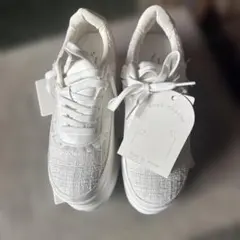 新品未使用　辻希美　AngeCharme しまむら 厚底スニーカー　ツイード