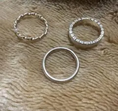 リング　指輪　ハート　3点セット　ピアス付き