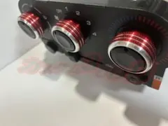 002コペンL880Kアルミエアコンダイヤルリング純正交換式ブラック黒ノブ