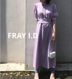 【FRAY I.D】ハイネックコットンレースワンピース