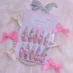 現品 量産型 地雷系 ネイルチップ ピンク ゴテゴテ 薔薇