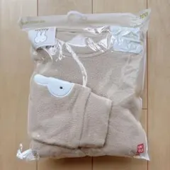 ユニクロ　UNIQLO ミッフィー　フリースパジャマ　100 新品　ベージュ