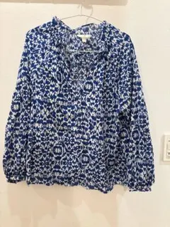 H&M ブループリントトップス　総柄　パッチワークのサムネイル