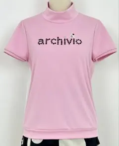 ★美品archivio アルチビオ　半袖ハイネックカットソー　Tシャツ ピンクのサムネイル