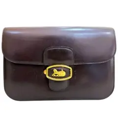 CELINE セリーヌ サルキー 馬車金具 レザー ショルダーバッグ オールド