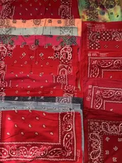 80s 90s アメリカ製バンダナ　ミックス20枚 H