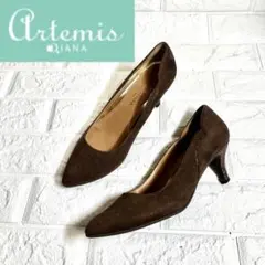 Artemis by DIANA ラメヒール スエードパンプス キラキラ