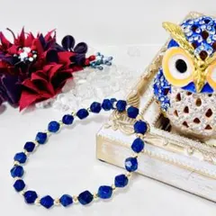 特価　多面ラピスラズリ　天然石ブレスレット