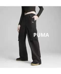PUMA ウーブンカーゴパンツ M ブラック