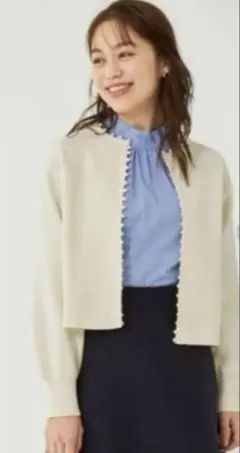 UNITED ARROWS グリーンレーベル　パールボタン カーディガンのサムネイル