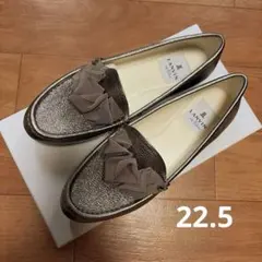 未使用品　LANVIN en Bleu シルバー フラットシューズ 2026年最新】LANVIN en Bleu レディース フラットシューズ・バレエ