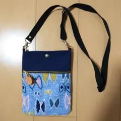 美品 ハンドメイド ミナペルホネン sky flower ショルダーバッグのサムネイル