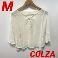 COLZA コルザ ハニーズ ブラウス ドット柄 七分丈 レディース リボン付き