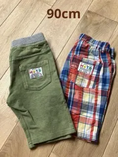 【HOT BISCUITS】ハーフパンツ2枚セット 90 ミキハウス