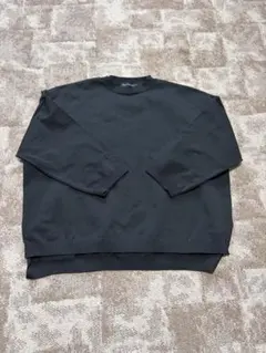 mizuiro ind ブラック クルーネック ポリエステルニット