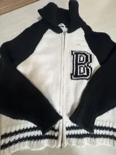 WEGO ラグランスリーブ セーター F 黒白 今からの季節にぴったり羽織れる！