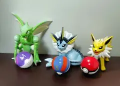 【希少品ボール付】最初期モンコレ TOMY ストライク　シャワーズ　サンダース