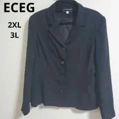 ECEG【2XL/3L】 テーラードジャケット ブラック