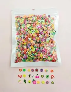 【大容量♪】かわいい　デコパーツ　50g フルーツ野菜　スライス