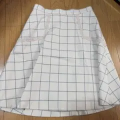 JILLSTUART フレアスカート チェック柄 レース Sのサムネイル