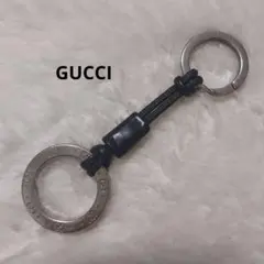 GUCCI キーリング GGモチーフ レザー ブラック