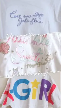 3ブランドTシャツセット（X-girl/mezzo piano/anyFAM）