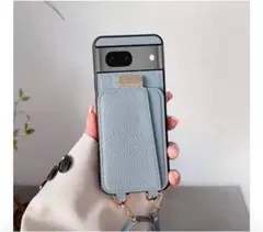 GooglePixel6A手帳型斜めショルダーマグネット背面鏡携帯カバースタンド