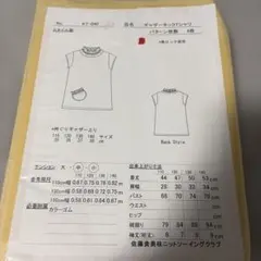 やまごんさま　専用佐藤貴美枝ニットソーイングクラブ ギャザーネックTシャツ 型紙のサムネイル