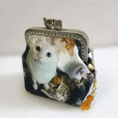 リアルねこさん☆　がま口ポーチ