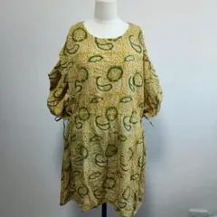 【マライカ】チュニック（フリー）トップス 総柄 インド製 綿 夏服のサムネイル