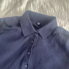 【即購入可】ユニクロ　ミニポロセーター半袖　69Navy