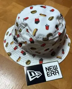 NEW ERA ファストフード柄 バケットハット ステッカー付 M/L