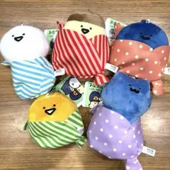 お文具といっしょ ボールチェーン付きキャンディーに包まれぬいぐるみ　全種セット
