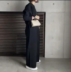 週末限定セール　美品　lohen ミラノリブセットアップ　黒