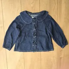 新品 ZARA Baby 襟つきデニムトップス 86 プルオーバー 長袖