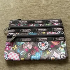 LeSportsac 3ジップ ポーチ ハート柄のサムネイル